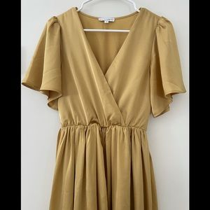 Baltic Born Sicily Satin Maxi Dress in Yellow